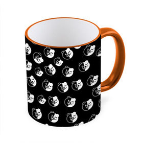 Кружка с принтом MONOKUMA в городе Новоалтайск, керамика | ёмкость 330 мл | anime | bear | black  white | danganronpa | korokuma | monodam | monokuma | monomi | monotaro | pink | rabbit | school | shirokuma | аниме | главарь | мoноми | монокума | черно белый | школа