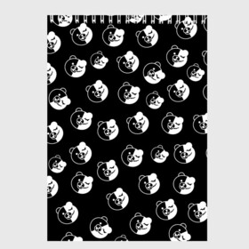Скетчбук с принтом MONOKUMA в городе Новоалтайск, 100% бумага
 | 48 листов, плотность листов — 100 г/м2, плотность картонной обложки — 250 г/м2. Листы скреплены сверху удобной пружинной спиралью | anime | bear | black  white | danganronpa | korokuma | monodam | monokuma | monomi | monotaro | pink | rabbit | school | shirokuma | аниме | главарь | мoноми | монокума | черно белый | школа