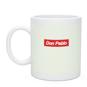 Кружка с принтом Don Pablo в городе Новоалтайск, керамика | объем — 330 мл, диаметр — 80 мм. Принт наносится на бока кружки, можно сделать два разных изображения | Тематика изображения на принте: escobar | loving pablo | эскобар