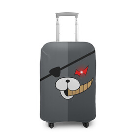 Чехол для чемодана 3D с принтом KUROKUMA  в городе Новоалтайск, 86% полиэфир, 14% спандекс | двустороннее нанесение принта, прорези для ручек и колес | anime | bear | black  white | danganronpa | kurokuma | monodam | monokuma | monomi | monotaro | pink | rabbit | school | shirokuma | аниме | главарь | мoноми | монокума | черно белый | школа