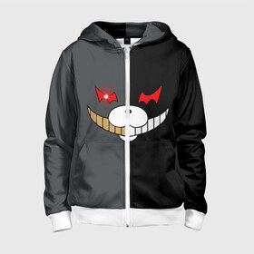 Детская толстовка 3D на молнии с принтом KUROKUMA x MONOKUMA в городе Новоалтайск, 100% полиэстер |  манжеты и пояс оформлены широкой мягкой резинкой, двухслойный капюшон со шнурком для регулировки, спереди карманы и застежка-молния
 | anime | bear | black  white | danganronpa | kurokuma | monodam | monokuma | monomi | monotaro | pink | rabbit | school | shirokuma | аниме | главарь | мoноми | монокума | черно белый | школа
