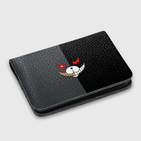 Картхолдер с принтом с принтом KUROKUMA x MONOKUMA в городе Новоалтайск, натуральная матовая кожа | размер 7,3 х 10 см; кардхолдер имеет 4 кармана для карт; | anime | bear | black  white | danganronpa | kurokuma | monodam | monokuma | monomi | monotaro | pink | rabbit | school | shirokuma | аниме | главарь | мoноми | монокума | черно белый | школа