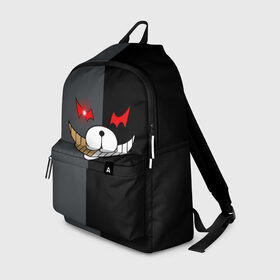 Рюкзак 3D с принтом KUROKUMA x MONOKUMA в городе Новоалтайск, 100% полиэстер | лямки с регулируемой длиной, сверху петелька, чтобы рюкзак можно было повесить на вешалку. Основное отделение закрывается на молнию, как и внешний карман. Внутри два дополнительных кармана, один из которых закрывается на молнию. По бокам два дополнительных кармашка | anime | bear | black  white | danganronpa | kurokuma | monodam | monokuma | monomi | monotaro | pink | rabbit | school | shirokuma | аниме | главарь | мoноми | монокума | черно белый | школа