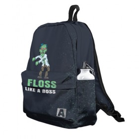 Рюкзак 3D с принтом Floss like a boss в городе Новоалтайск, 100% полиэстер | лямки с регулируемой длиной, сверху петелька, чтобы рюкзак можно было повесить на вешалку. Основное отделение закрывается на молнию, как и внешний карман. Внутри два дополнительных кармана, один из которых закрывается на молнию. По бокам два дополнительных кармашка | Тематика изображения на принте: 