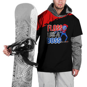 Накидка на куртку 3D с принтом Floss like a boss в городе Новоалтайск, 100% полиэстер |  | dance | floss | flossing | like a boss | бос | движение | деб | дэб | кулаки | любит | размахивает | руками | руки | танец | танцевальное | флос | флосинг | флосс | флоссинг