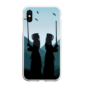 Чехол для iPhone XS Max матовый с принтом Тренировка кендо в городе Новоалтайск, Силикон | Область печати: задняя сторона чехла, без боковых панелей | Тематика изображения на принте: birds | japan | katana | kendo | mountain | samurai | training | горы | катана | кендо | птицы | самурай | тренировка | япония