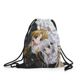 Рюкзак-мешок 3D с принтом High School DxD в городе Новоалтайск, 100% полиэстер | плотность ткани — 200 г/м2, размер — 35 х 45 см; лямки — толстые шнурки, застежка на шнуровке, без карманов и подкладки | high | school | азазель | ангел | аниме | демоны | иссэе | иссэй | клан гремори | манга | монстры | ранобэ | риас | хёдо