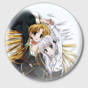 Значок с принтом High School DxD в городе Новоалтайск,  металл | круглая форма, металлическая застежка в виде булавки | high | school | азазель | ангел | аниме | демоны | иссэе | иссэй | клан гремори | манга | монстры | ранобэ | риас | хёдо