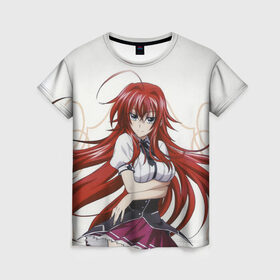 Женская футболка 3D с принтом High School DxD в городе Новоалтайск, 100% полиэфир ( синтетическое хлопкоподобное полотно) | прямой крой, круглый вырез горловины, длина до линии бедер | high | school | азазель | ангел | аниме | демоны | иссэе | иссэй | клан гремори | манга | монстры | ранобэ | риас | хёдо