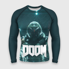 Мужской рашгард 3D с принтом DOOM в городе Новоалтайск,  |  | demon | devil | doom | doom vfr | evil | game | mars | red | демон | дум | игры | космос | красная планета | марс | пришельцы