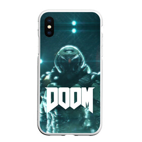 Чехол для iPhone XS Max матовый с принтом DOOM в городе Новоалтайск, Силикон | Область печати: задняя сторона чехла, без боковых панелей | Тематика изображения на принте: demon | devil | doom | doom vfr | evil | game | mars | red | демон | дум | игры | космос | красная планета | марс | пришельцы