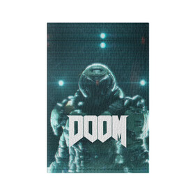 Обложка для паспорта матовая кожа с принтом DOOM в городе Новоалтайск, натуральная матовая кожа | размер 19,3 х 13,7 см; прозрачные пластиковые крепления | demon | devil | doom | doom vfr | evil | game | mars | red | демон | дум | игры | космос | красная планета | марс | пришельцы