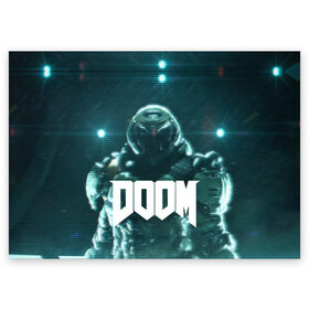 Поздравительная открытка с принтом DOOM в городе Новоалтайск, 100% бумага | плотность бумаги 280 г/м2, матовая, на обратной стороне линовка и место для марки
 | Тематика изображения на принте: demon | devil | doom | doom vfr | evil | game | mars | red | демон | дум | игры | космос | красная планета | марс | пришельцы