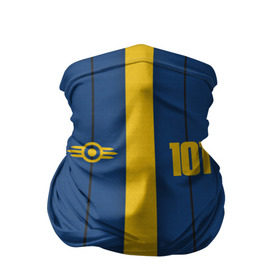 Бандана-труба 3D с принтом FALLOUT VAULT 101 в городе Новоалтайск, 100% полиэстер, ткань с особыми свойствами — Activecool | плотность 150‒180 г/м2; хорошо тянется, но сохраняет форму | 101 | 111 | 76 | bethesda | fallout | vault | war | бункер | война | постапокалипсис | убежище | фолаут | фоллаут