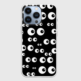 Чехол для iPhone 13 Pro с принтом Глаза в городе Новоалтайск,  |  | Тематика изображения на принте: глаза | зрачки | много глаз | повторение | подглядывает | прикол | смотрит | юмор