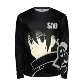 Мужской лонгслив 3D с принтом Sword Art Online / SAO в городе Новоалтайск, 100% полиэстер | длинные рукава, круглый вырез горловины, полуприлегающий силуэт | sao | sword art online | аниме | сао | сворд арт онлайн | эмблема