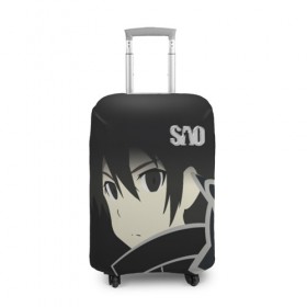 Чехол для чемодана 3D с принтом Sword Art Online / SAO в городе Новоалтайск, 86% полиэфир, 14% спандекс | двустороннее нанесение принта, прорези для ручек и колес | sao | sword art online | аниме | сао | сворд арт онлайн | эмблема