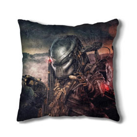 Подушка 3D с принтом Хищник | Predator в городе Новоалтайск, наволочка – 100% полиэстер, наполнитель – холлофайбер (легкий наполнитель, не вызывает аллергию). | состоит из подушки и наволочки. Наволочка на молнии, легко снимается для стирки | predator | хищник | шейн блэк