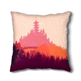 Подушка 3D с принтом Firewatch в городе Новоалтайск, наволочка – 100% полиэстер, наполнитель – холлофайбер (легкий наполнитель, не вызывает аллергию). | состоит из подушки и наволочки. Наволочка на молнии, легко снимается для стирки | Тематика изображения на принте: campo santo | firewatch | арт | вечер | вид | горы | закат | игра | лес | озеро | олень | пейзаж | пожарный дозор | солнце | холмы