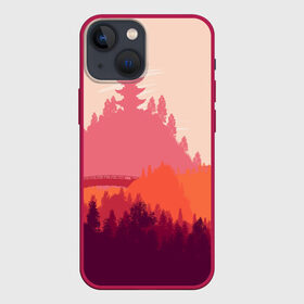 Чехол для iPhone 13 mini с принтом Firewatch в городе Новоалтайск,  |  | campo santo | firewatch | арт | вечер | вид | горы | закат | игра | лес | озеро | олень | пейзаж | пожарный дозор | солнце | холмы