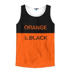 Мужская майка 3D с принтом Orange Is the New Black в городе Новоалтайск, 100% полиэстер | круглая горловина, приталенный силуэт, длина до линии бедра. Пройма и горловина окантованы тонкой бейкой | orange is the new black | оранжевый  хит сезона