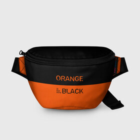 Поясная сумка 3D с принтом Orange Is the New Black в городе Новоалтайск, 100% полиэстер | плотная ткань, ремень с регулируемой длиной, внутри несколько карманов для мелочей, основное отделение и карман с обратной стороны сумки застегиваются на молнию | orange is the new black | оранжевый  хит сезона