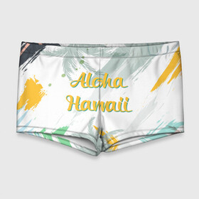 Мужские купальные плавки 3D с принтом Aloha Hawaii в городе Новоалтайск, Полиэстер 85%, Спандекс 15% |  | Тематика изображения на принте: aloha | summer | sun | travel | гавайи | лето | путешествия