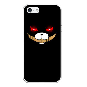 Чехол для iPhone 5/5S матовый с принтом KUROKUMA в городе Новоалтайск, Силикон | Область печати: задняя сторона чехла, без боковых панелей | anime | bear | black  white | danganronpa | kurokuma | monodam | monokuma | monomi | monotaro | pink | rabbit | school | shirokuma | аниме | главарь | мoноми | монокума | черно белый | школа