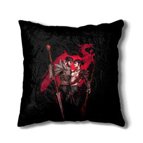 Подушка 3D Dragon Age. Морриган и Хоук: в городе Новоалтайск, наволочка – 100% полиэстер, наполнитель – холлофайбер (легкий наполнитель, не вызывает аллергию). | состоит из подушки и наволочки. Наволочка на молнии, легко снимается для стирки | hawke | morrigan | rpg | рпг | фентези