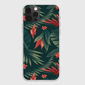 Чехол для iPhone 12 Pro Max с принтом Тропики в городе Новоалтайск, Силикон |  | Тематика изображения на принте: вектор | джунгли | дизайн | зеленый | красиво | красный | лес | лето | папоротник | тропики | тропические листья