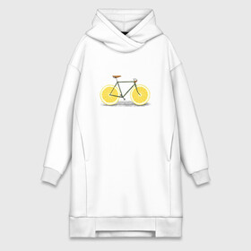 Платье-худи хлопок с принтом Велосипед в городе Новоалтайск,  |  | bike | вело | велосипед | лимон