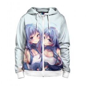 Детская толстовка 3D на молнии с принтом аниме в городе Новоалтайск, 100% полиэстер |  манжеты и пояс оформлены широкой мягкой резинкой, двухслойный капюшон со шнурком для регулировки, спереди карманы и застежка-молния
 | anime | manga | аниме | двойняшки | девушки | манга