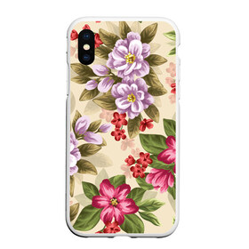 Чехол для iPhone XS Max матовый с принтом Цветы в городе Новоалтайск, Силикон | Область печати: задняя сторона чехла, без боковых панелей | Тематика изображения на принте: букет | георгин | гладиолус | нежный | пастель | роза | ромашка