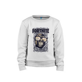 Детский свитшот хлопок с принтом Fortnite в городе Новоалтайск, 100% хлопок | круглый вырез горловины, эластичные манжеты, пояс и воротник | 