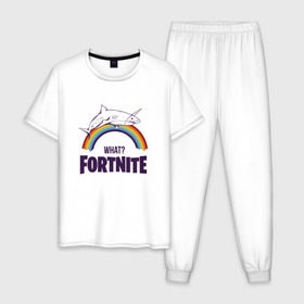 Мужская пижама хлопок с принтом Fortnite Fan Art в городе Новоалтайск, 100% хлопок | брюки и футболка прямого кроя, без карманов, на брюках мягкая резинка на поясе и по низу штанин
 | fortnite | save | the | world | битва | борьба | выживани | зомби | королевская | монстры | симулятора | фортнайт