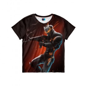 Детская футболка 3D с принтом Omega / Fortnite в городе Новоалтайск, 100% гипоаллергенный полиэфир | прямой крой, круглый вырез горловины, длина до линии бедер, чуть спущенное плечо, ткань немного тянется | battle | fortnite | ninja | omega | royale | битва | боевой | кефир | королевская | ниндзя | омега | пропуск | робот | скин | топ 1 | фартнайт | фортнайт