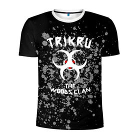 Мужская футболка 3D спортивная с принтом Trikru the woods clan в городе Новоалтайск, 100% полиэстер с улучшенными характеристиками | приталенный силуэт, круглая горловина, широкие плечи, сужается к линии бедра | 100 | grounders | skaikru | the 100 | trikru | wonkru | беллами | блейк | гриффин | кейн | клан | кларк | лекса | линкольн | мерфи | монти | октавия | сериал | сотня | финн | эбби