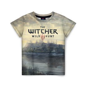 Детская футболка 3D с принтом The Witcher 3: Wild Hunt в городе Новоалтайск, 100% гипоаллергенный полиэфир | прямой крой, круглый вырез горловины, длина до линии бедер, чуть спущенное плечо, ткань немного тянется | Тематика изображения на принте: wild hunt | witcher | арбалет | ведьмак 3 | геральт | дикая | магия | охота | сказка | сфера | фэнтези | цири