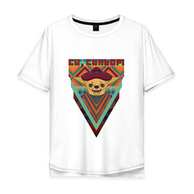 Мужская футболка хлопок Oversize с принтом Си, Синьор! в городе Новоалтайск, 100% хлопок | свободный крой, круглый ворот, “спинка” длиннее передней части | голова собаки | мексика | синьор | собака | сомбреро | текила | чихуа | чихуахуа | этника