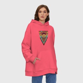 Худи SuperOversize хлопок с принтом Си, Синьор! в городе Новоалтайск, 70% хлопок, 30% полиэстер, мягкий начес внутри | карман-кенгуру, эластичная резинка на манжетах и по нижней кромке, двухслойный капюшон
 | голова собаки | мексика | синьор | собака | сомбреро | текила | чихуа | чихуахуа | этника