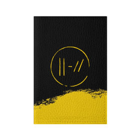 Обложка для паспорта матовая кожа с принтом TWENTY ONE PILOTS TOP в городе Новоалтайск, натуральная матовая кожа | размер 19,3 х 13,7 см; прозрачные пластиковые крепления | 21 pilots | 21p | music | rock | top | trench | twenty one pilots | группа | музыка | рок