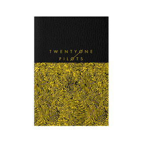 Обложка для паспорта матовая кожа с принтом TWENTY ONE PILOTS   TOP в городе Новоалтайск, натуральная матовая кожа | размер 19,3 х 13,7 см; прозрачные пластиковые крепления | 21 pilots | 21p | music | rock | top | trench | twenty one pilots | группа | музыка | рок
