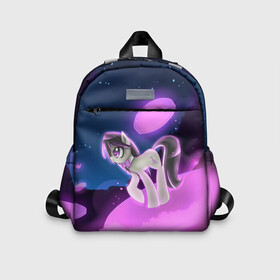 Детский рюкзак 3D с принтом My Little Pony в городе Новоалтайск, 100% полиэстер | лямки с регулируемой длиной, сверху петелька, чтобы рюкзак можно было повесить на вешалку. Основное отделение закрывается на молнию, как и внешний карман. Внутри дополнительный карман. По бокам два дополнительных кармашка | Тематика изображения на принте: little | magic | my | pony | дракон | дружба | единорог | искорка | пони | селестия | спайк | сумеречная | это чудо