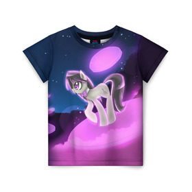 Детская футболка 3D с принтом My Little Pony в городе Новоалтайск, 100% гипоаллергенный полиэфир | прямой крой, круглый вырез горловины, длина до линии бедер, чуть спущенное плечо, ткань немного тянется | Тематика изображения на принте: little | magic | my | pony | дракон | дружба | единорог | искорка | пони | селестия | спайк | сумеречная | это чудо