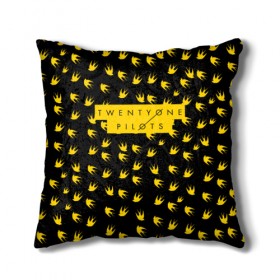 Подушка 3D с принтом TWENTY ONE PILOTS TOP в городе Новоалтайск, наволочка – 100% полиэстер, наполнитель – холлофайбер (легкий наполнитель, не вызывает аллергию). | состоит из подушки и наволочки. Наволочка на молнии, легко снимается для стирки | 21 pilots | 21p | music | rock | top | trench | twenty one pilots | группа | музыка | рок