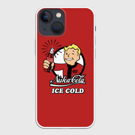 Чехол для iPhone 13 mini с принтом NUKA COLA в городе Новоалтайск,  |  | 101 | 111 | 76 | atom cats | bethesda | brotherhood of steel | fallout | nuka cola | outcast | tunnel snakes | vault | war | братство стали | бункер | война | убежище | фолаут | фоллаут | ядеркола