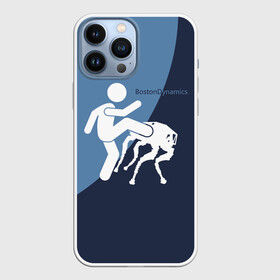 Чехол для iPhone 13 Pro Max с принтом Boston dynamics в городе Новоалтайск,  |  | Тематика изображения на принте: cyberpunk | kick | киберпанк | пендаль | робот | робототехника | роботы | силуэт | синий | собака