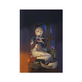 Обложка для паспорта матовая кожа с принтом Violet Evergarden в городе Новоалтайск, натуральная матовая кожа | размер 19,3 х 13,7 см; прозрачные пластиковые крепления | evergarden | violet | аниме | вайолет | девушка | красивая | кукла | молли | орландо | ранобэ | эвергарден