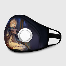 Маска из неопрена с принтом Violet Evergarden в городе Новоалтайск, неопрен 100% | Форма огибающая нос. Резинки для ушей с дополнительной резинкой на затылке. Клапан для выдоха для активного дыхания при занятиях спортом. Эластичный материал маски и окантовки для лучшего растяжения и прилегания маски.  | Тематика изображения на принте: evergarden | violet | аниме | вайолет | девушка | красивая | кукла | молли | орландо | ранобэ | эвергарден