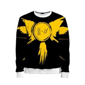 Детский свитшот 3D с принтом TWENTY ONE PILOTS   TOP в городе Новоалтайск, 100% полиэстер | свободная посадка, прямой крой, мягкая тканевая резинка на рукавах и понизу свитшота | Тематика изображения на принте: 21 pilots | 21p | music | rock | top | trench | twenty one pilots | группа | музыка | рок